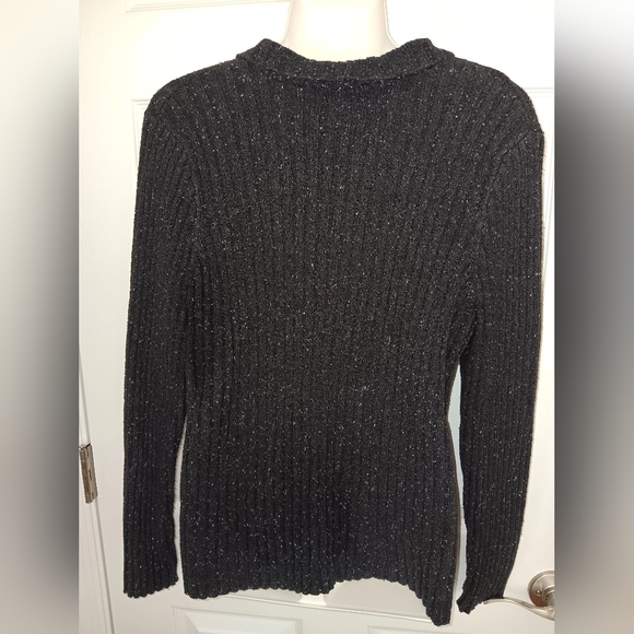 Croft and Barrow Women's Black Sweater Size XL With Zipper - Picture 6 of 12
